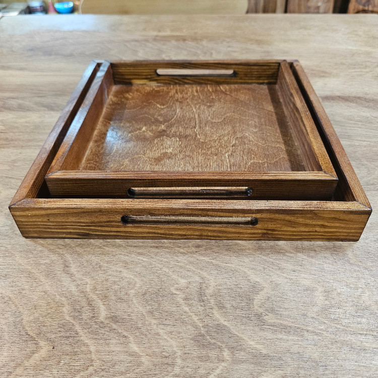 سینی مربعی چوبی