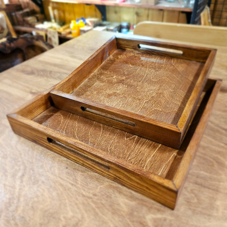 سینی مربعی چوبی