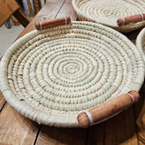 سینی حصیری/مدل دسته چوبی