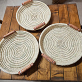 سینی حصیری/مدل دسته چوبی