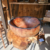 میوه خوری چوبی دسته فلزی مدل گرد