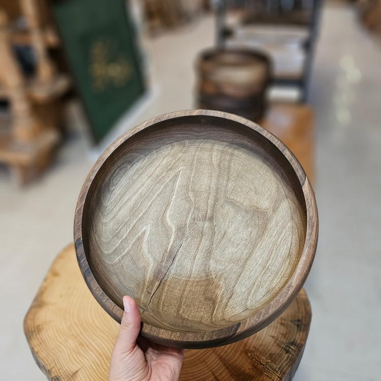 میوه خوری چوب گردو مدل پایه کوتاه