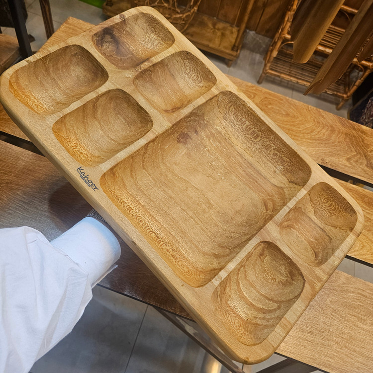 ظرف سرو چوبی کد ۱۰