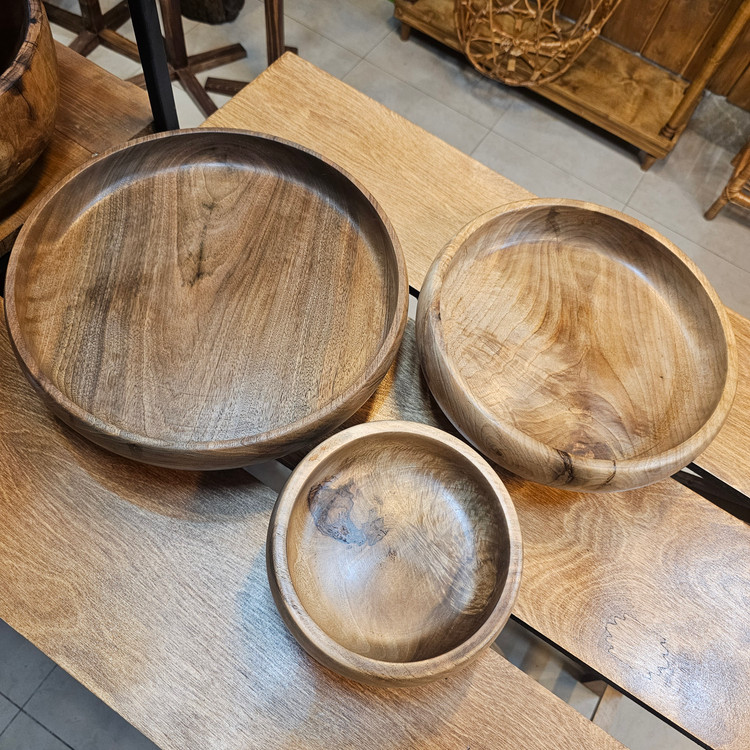 کاسه خمره ای پایه دار چوب گردو